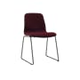 Bianca Dining Chair - Matt Black, Ruby - 0