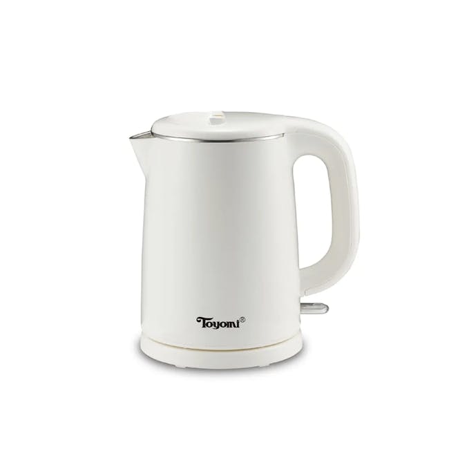 TOYOMI 1L Stainless Steel Electric Cordless Kettle WK 1029 - White - 0