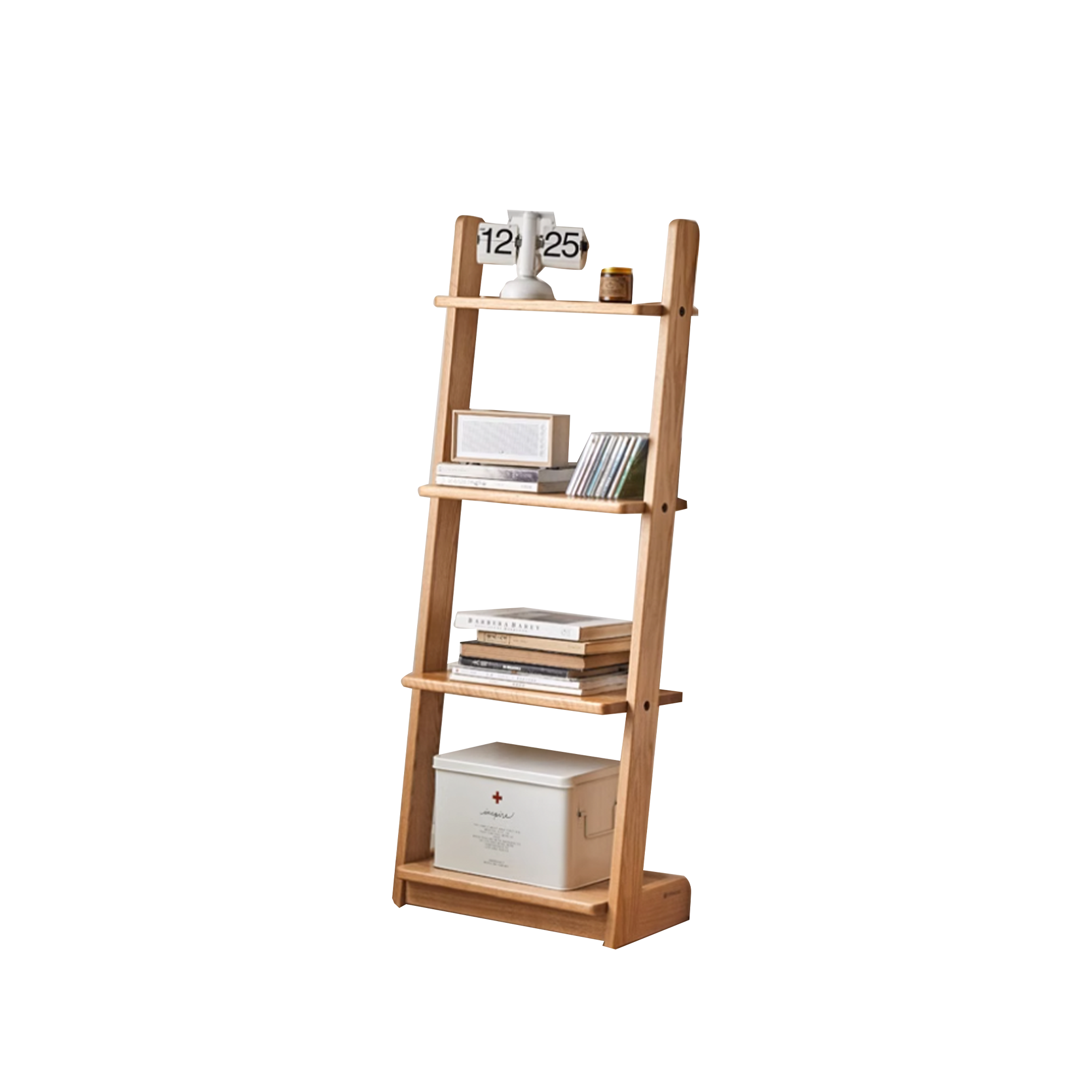 Hibana Leaning Display Bookshelf 0.5m - Oak