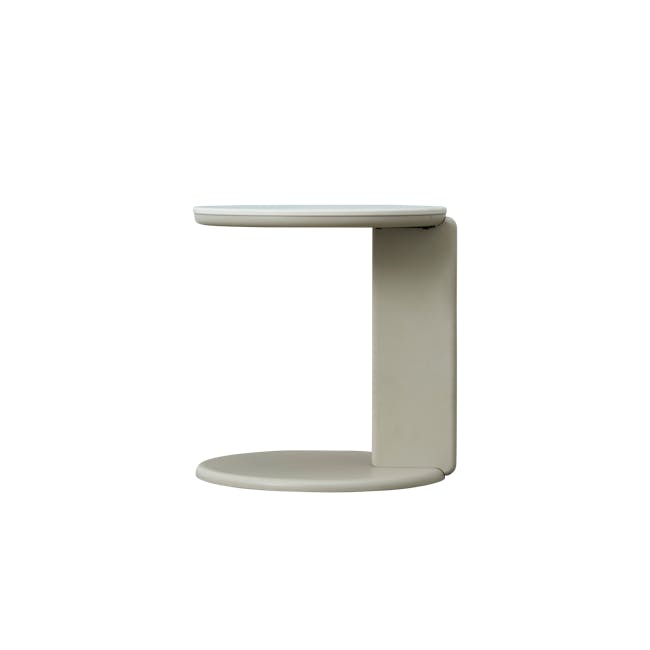 Blair Round Side Table - Grey, Sintered Stone - 12