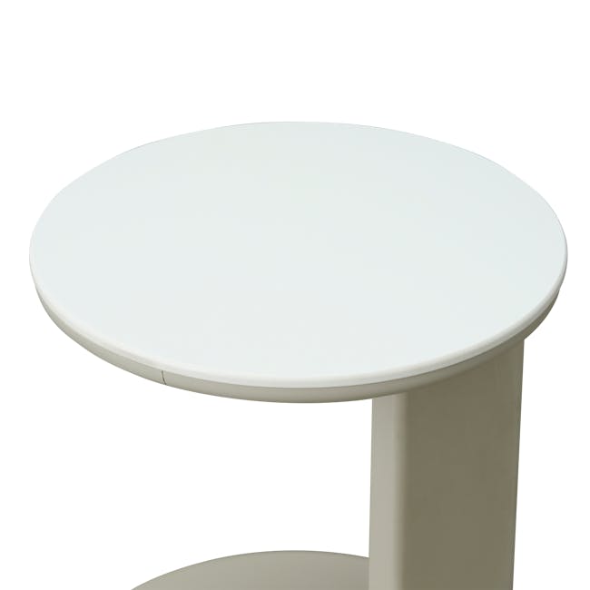 Blair Round Side Table - Grey, Sintered Stone - 10
