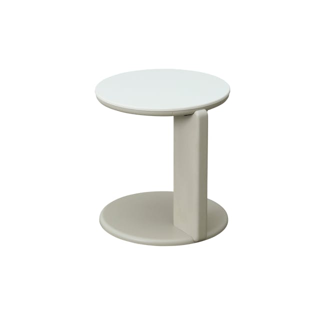 Blair Round Side Table - Grey, Sintered Stone - 13