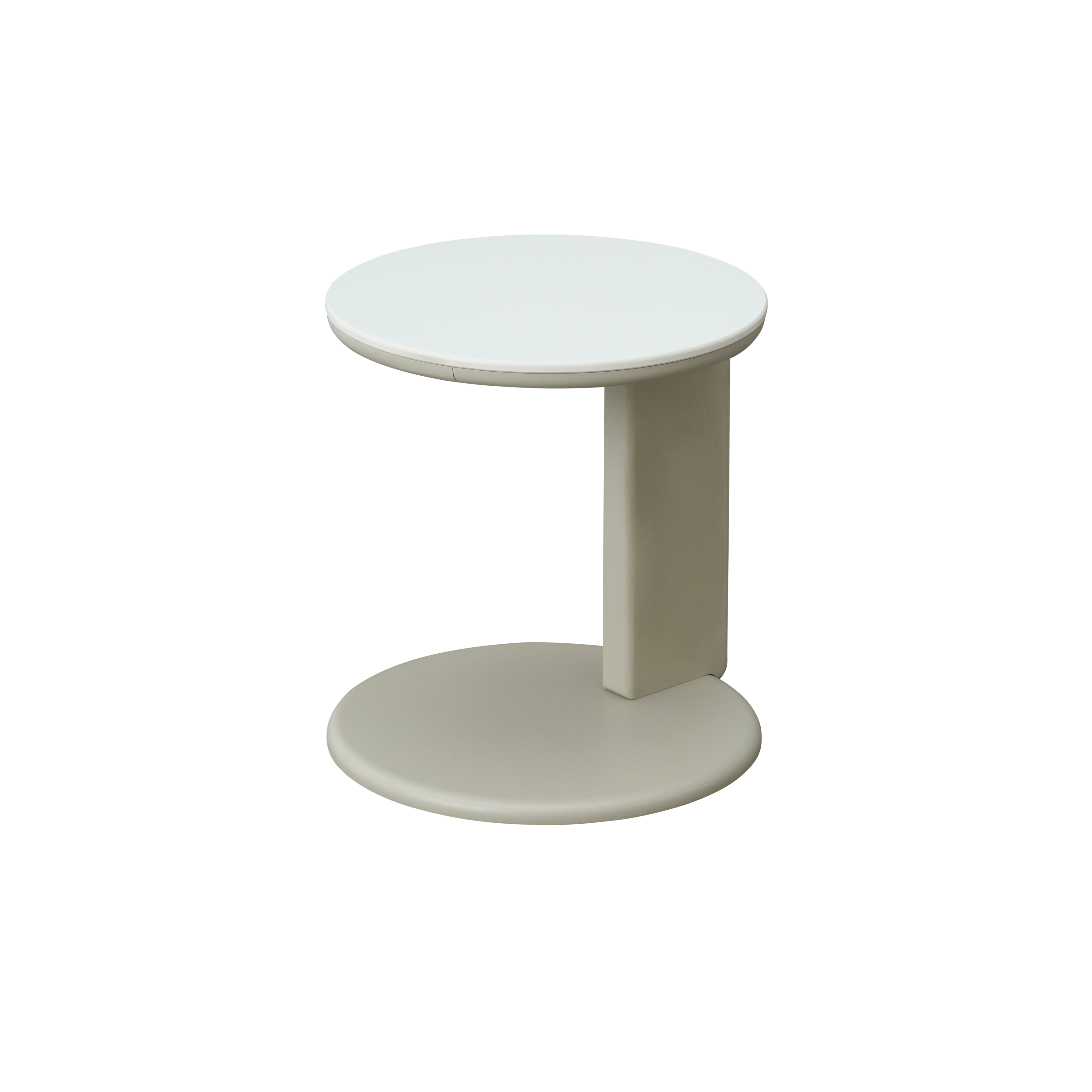 Blair Round Side Table - Grey, Sintered Stone