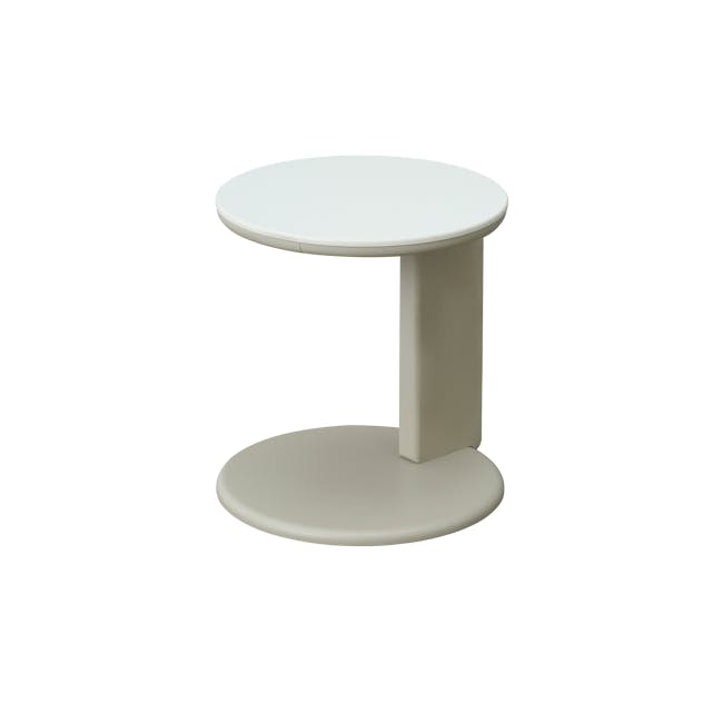Blair Round Side Table - Grey, Sintered Stone - 1