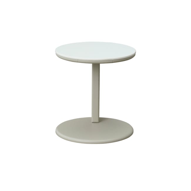 Blair Round Side Table - Grey, Sintered Stone - 11