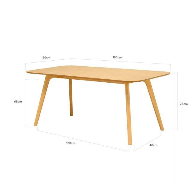 Roden Dining Table 1.8m - Natural - 4