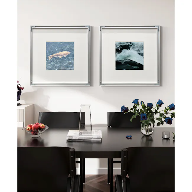 Midnight Waves Stainless Steel Framed Wall Art 40 x 40cm - 7