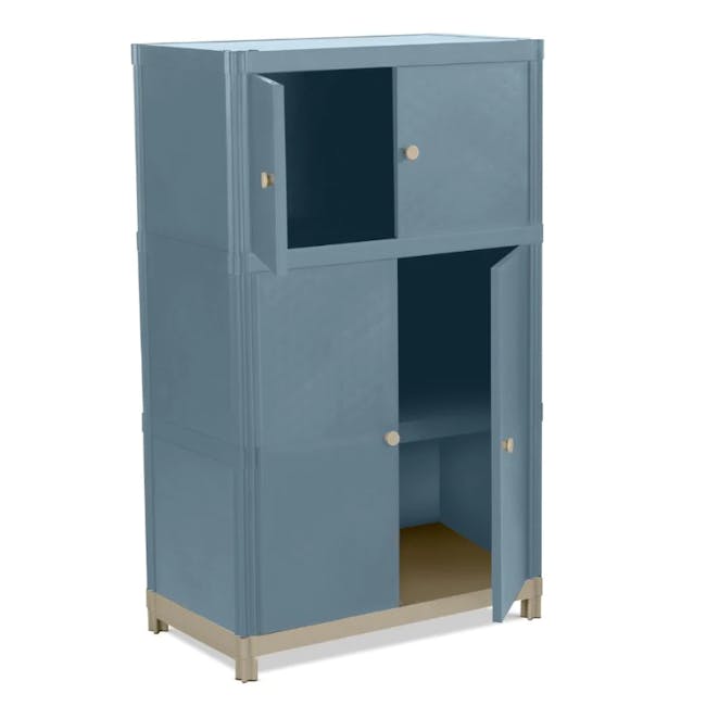 Flo 4-Door Tall Storage Cabinet - Fog - 3