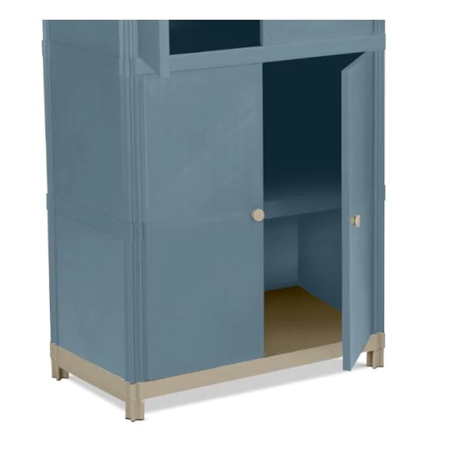Flo 4-Door Tall Storage Cabinet - Fog - 1