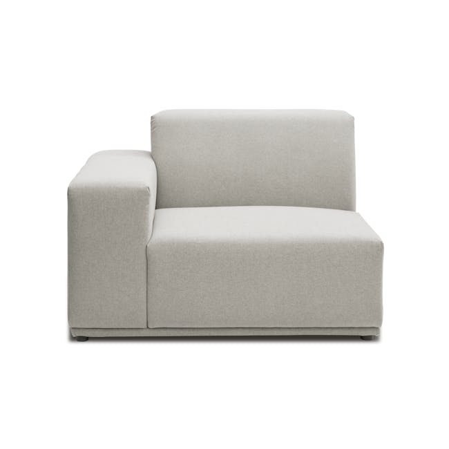 Milan 3 Seater Sofa with Ottoman - Ivory (Fabric) - 18