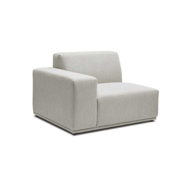 Milan 3 Seater Sofa with Ottoman - Ivory (Fabric) - 23