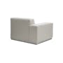 Milan 3 Seater Sofa with Ottoman - Ivory (Fabric) - 22