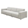Milan 4 Seater Extended Sofa - Ivory (Fabric) - 11