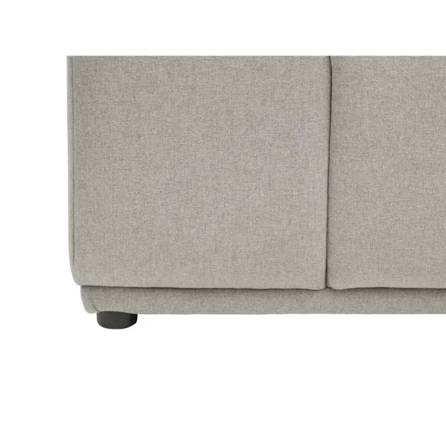 Milan 4 Seater Extended Sofa - Ivory (Fabric) - 12 - Modern gray fabric sofa, Elegant gray upholstery, Cozy gray sectional