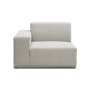 Milan 4 Seater Sofa with Ottoman - Ivory (Fabric) - 22