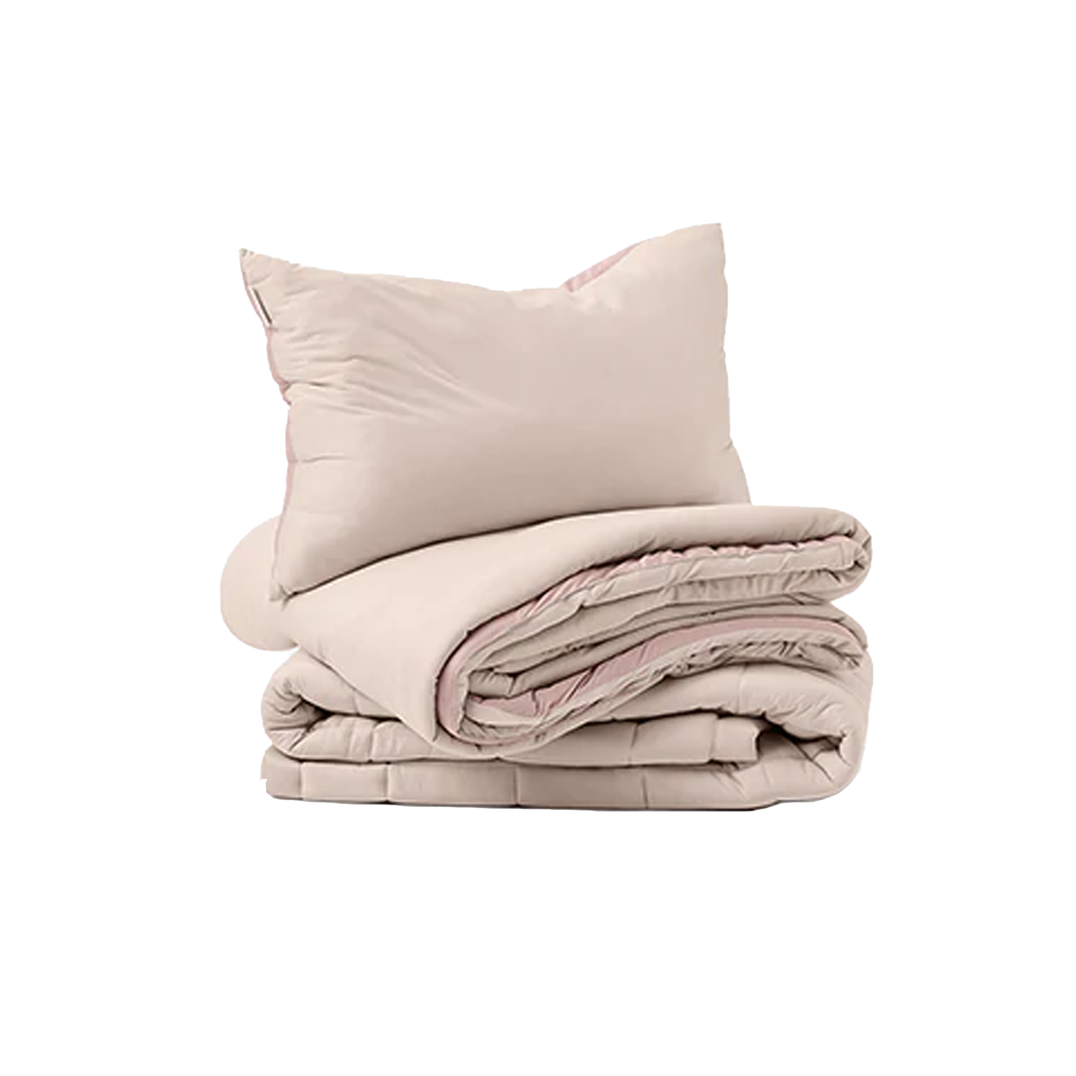 Bodyluv PO-ONG Blanket - Almond Cream & Indi Pink (2 Sizes) - Queen