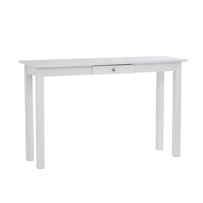 Nancy Console Table 1.2m - White - 1 - White minimalist table with sleek design, rectangular top and four sturdy legs