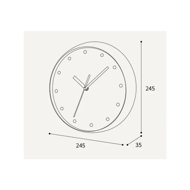 Serene Wall Clock - Vanilla Beige - 9
