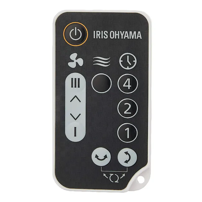 IRIS Ohyama Oscillate Up/Down/Left/Right Circulator Fan - White, Black - 4 - Power button, remote control, IRIS OHYAMA
