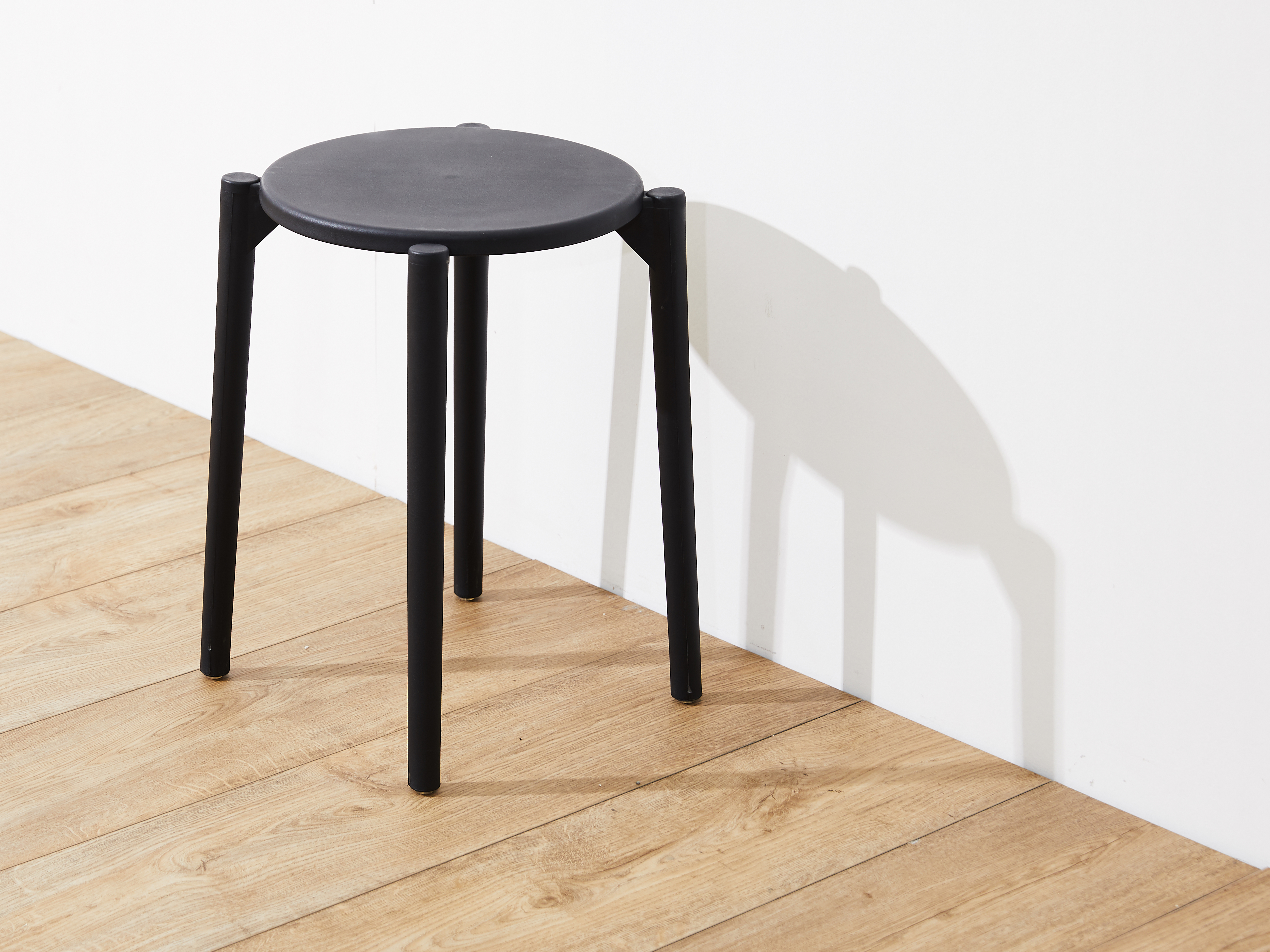 Olly Monochrome Stackable Stool - Black, Olly by HipVan | HipVan