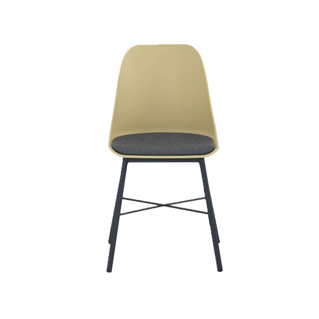 Ellie Round Concrete Dining Table 1.2m with 4 Denver Dining Chairs in Yellow, Green, White and Blue - 8