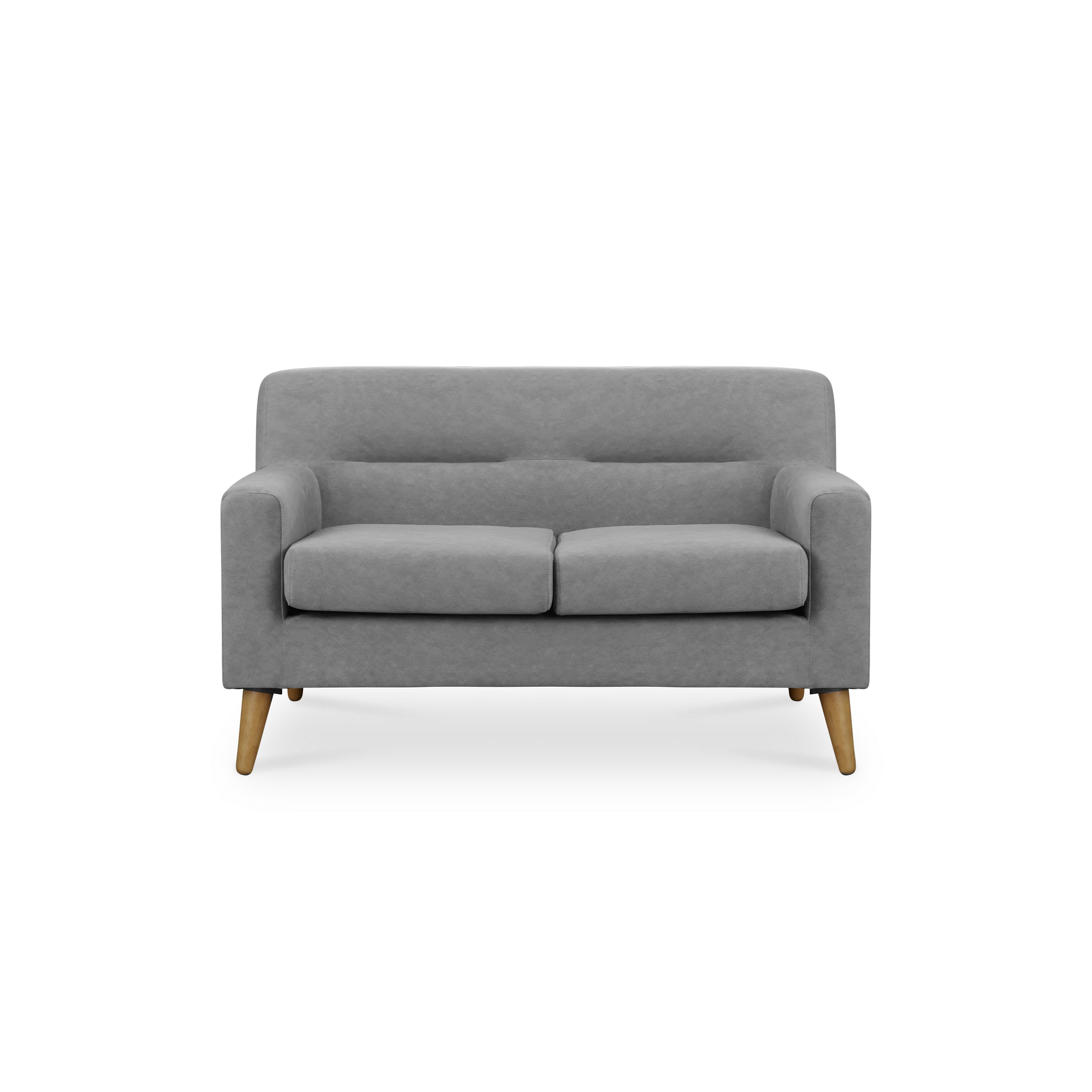 Damien 3 Seater Sofa with Damien 2 Seater Sofa - Grey (Scratch Resistant Fabric) - 11 - Grey upholstered sofa, modern