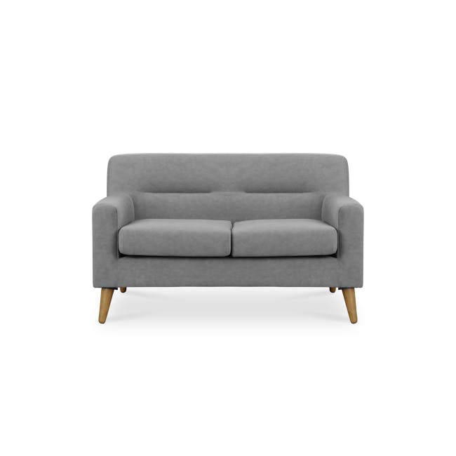 Damien 3 Seater Sofa with Damien 2 Seater Sofa - Grey (Scratch Resistant Fabric) - 9 - Grey upholstered sofa, modern design