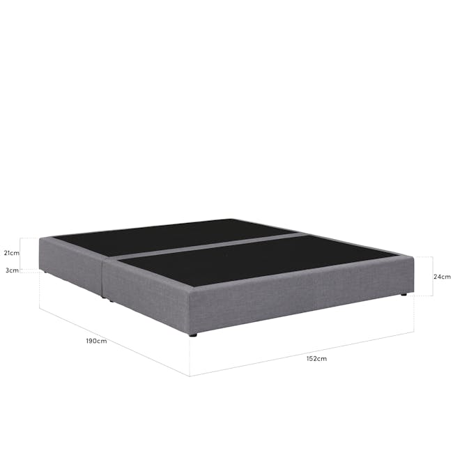 ESSENTIALS Queen Box Bed - Grey (Fabric) - 4