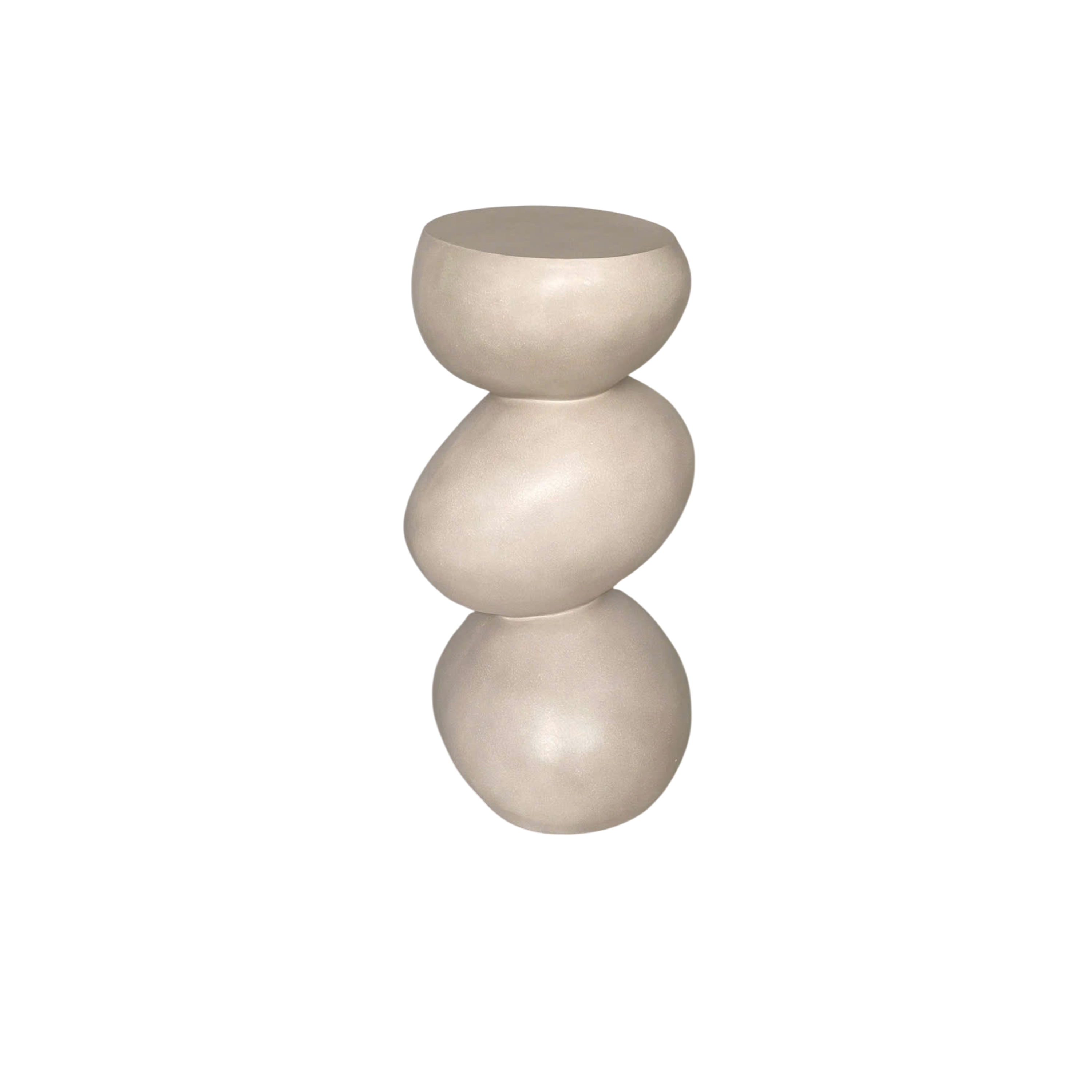 Stack Sculptural  Concrete Side Table - Sand