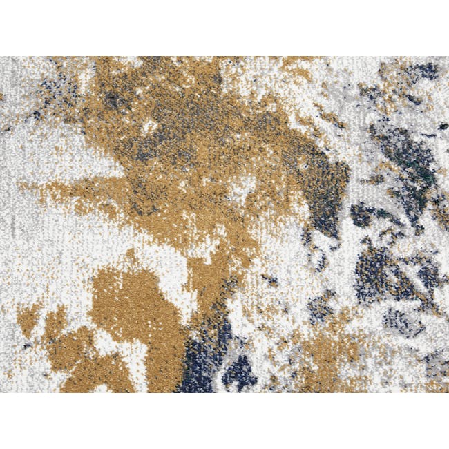 Torino Low Pile Rug - Blue Yellow Abstract (3 Sizes) - 2