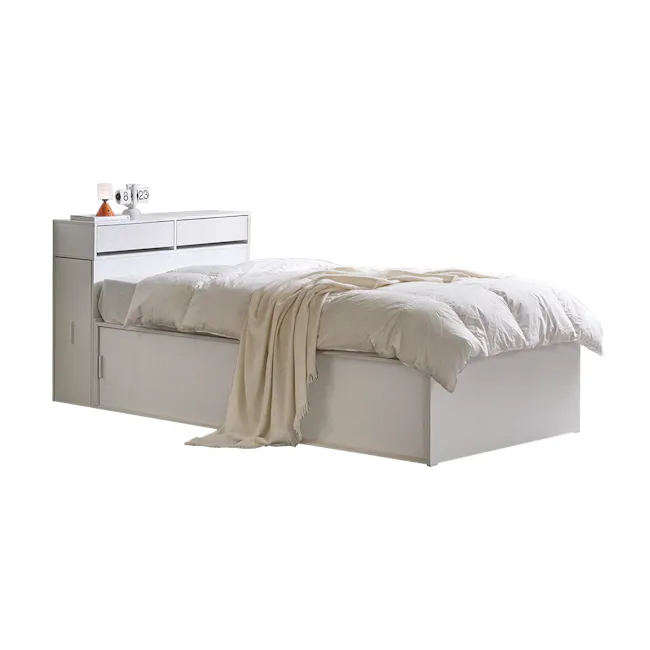 Jayne Storage Super Single Storage Bed - White - 1