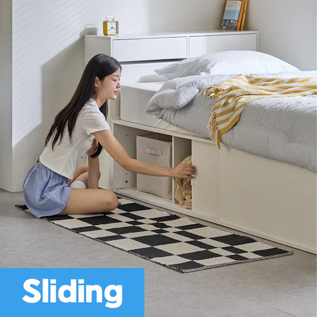 Jayne Storage Super Single Storage Bed - White - 21