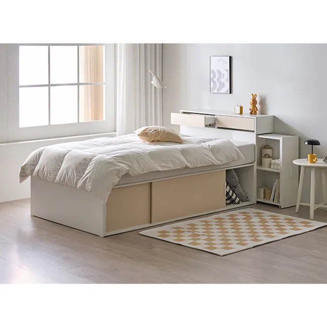 Jayne Storage Super Single Storage Bed - White - 16