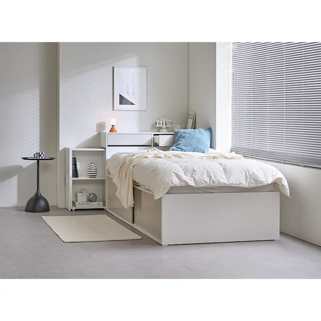 Jayne Storage Super Single Storage Bed - White - 18