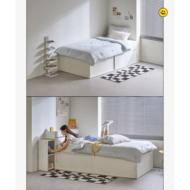 Jayne Storage Super Single Storage Bed - White - 12