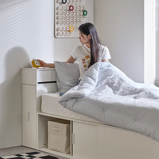 Jayne Storage Super Single Storage Bed - White - 2
