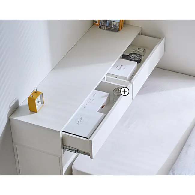 Jayne Storage Super Single Storage Bed - White - 7