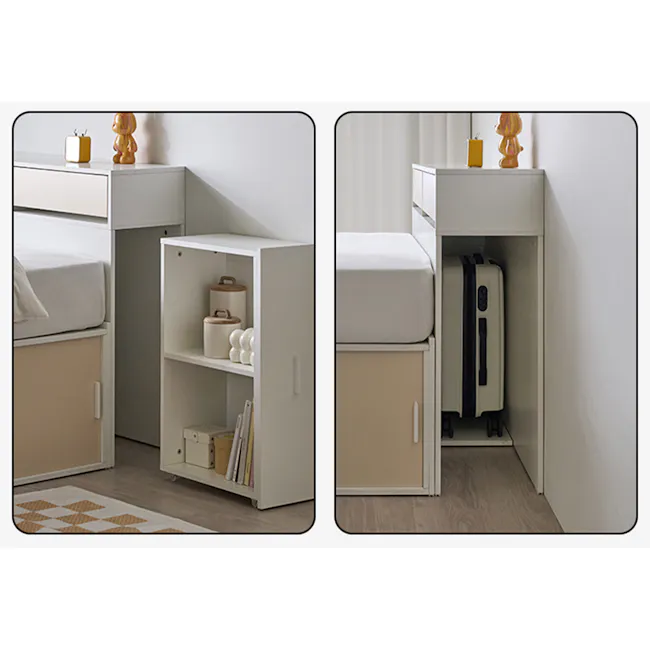 Jayne Storage Super Single Storage Bed - White - 5