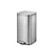 EKO Stella Stainless Steel Rectangle Step Bin With Soft Closing Lid - Brushed (3 Sizes) - 0