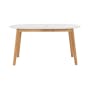 (As-is) Werner Oval Extendable Dining Table 1.5m-2m - Natural, White - 0
