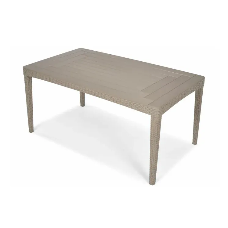 Girona Outdoor Dining Table 1.6m with 4 Tisara Chair Set - Cappucino - 9