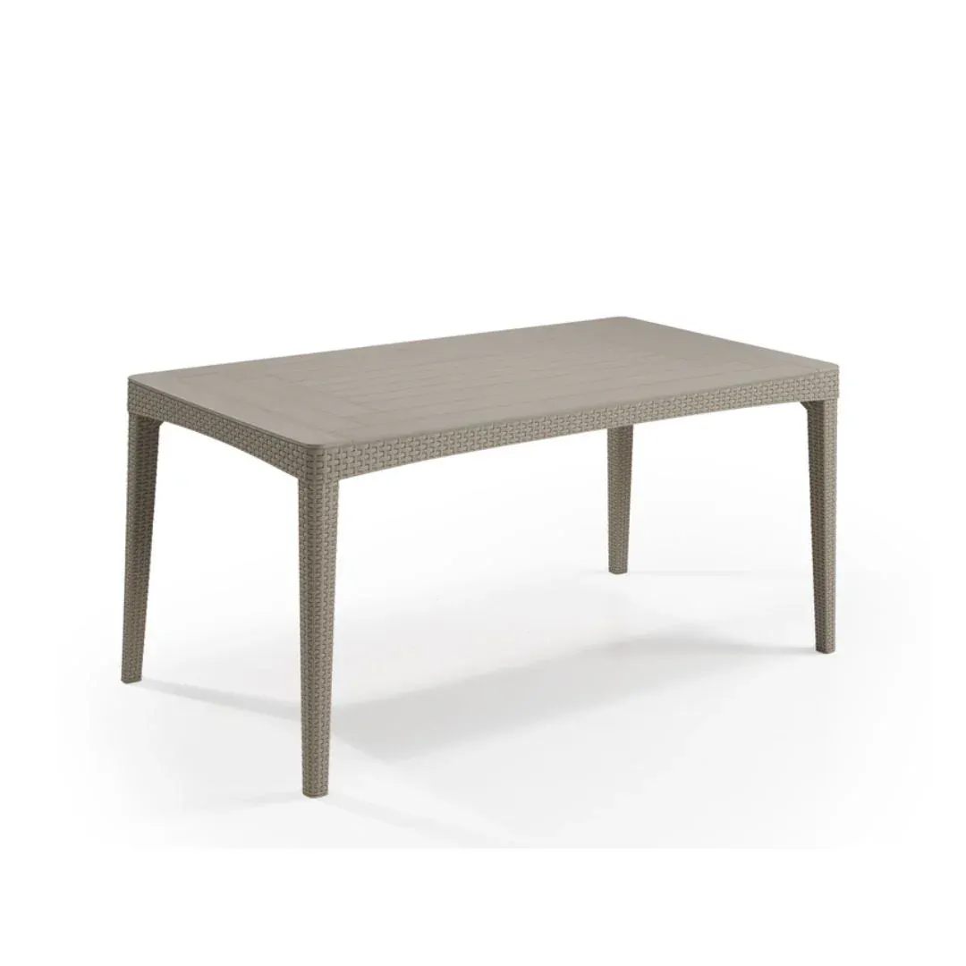 Girona Outdoor Dining Table 1.6m with 4 Tisara Chair Set - Cappucino - 11