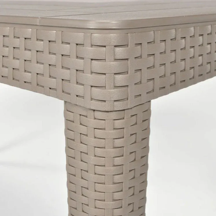 Girona Outdoor Dining Table 1.6m with 4 Tisara Chair Set - Cappucino - 7