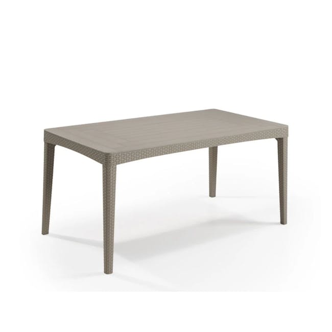 Girona Outdoor Dining Table 1.6m with 4 ibiza Chair Set - Cappucino - 14