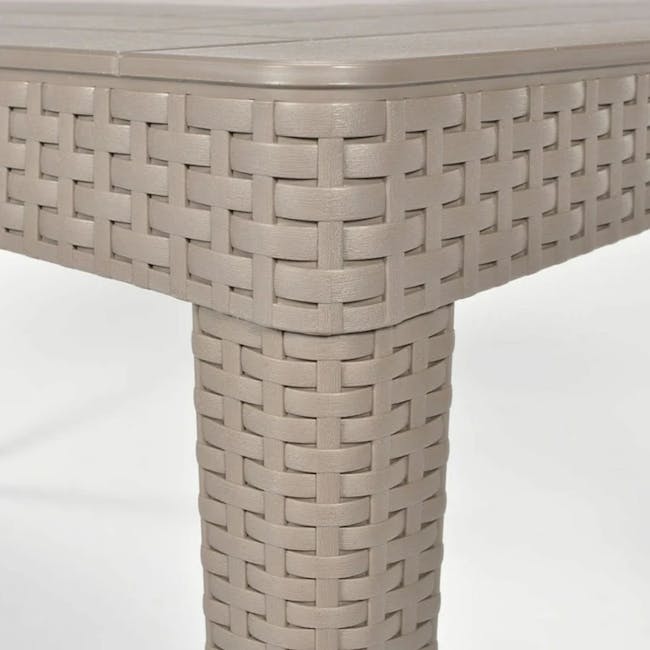 Girona Outdoor Dining Table 1.6m with 4 ibiza Chair Set - Cappucino - 8