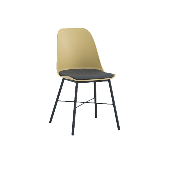 Ellie Round Concrete Dining Table 1.2m with 4 Denver Dining Chairs in Yellow, Green, White and Blue - 6
