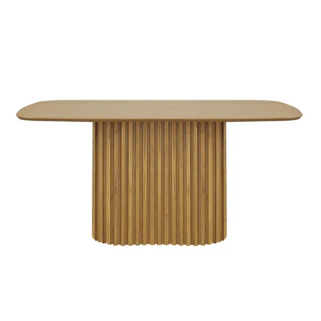 Bolton Dining Table 1.6m in Oak with 4 Tricia Dining Chairs in Cream - 3