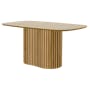 Bolton Dining Table 1.6m in Oak with 4 Tricia Dining Chairs in Cream - 3