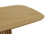Bolton Dining Table 1.6m in Oak with 4 Tricia Dining Chairs in Cream - 5