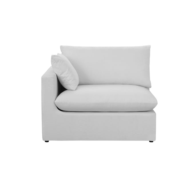 Russell 3 Seater Sofa with Ottoman - Silver (Eco Clean Fabric) - 11